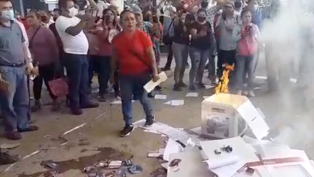 Quema de urnas en Chiapas durante elecciones Morena consejeros 2022