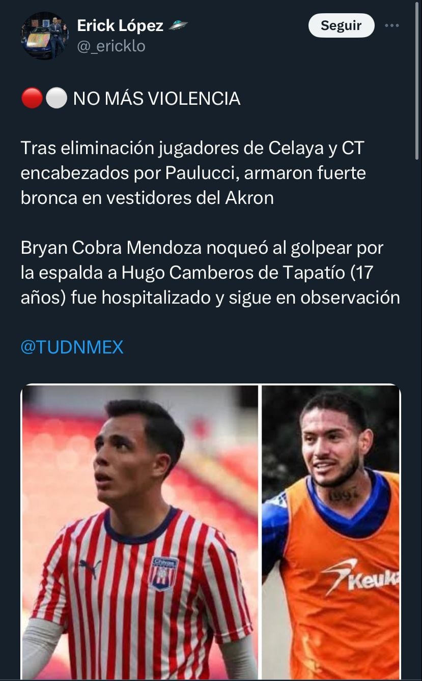 Jugador de Tapatío fue noqueado por Bryan Mendoza.