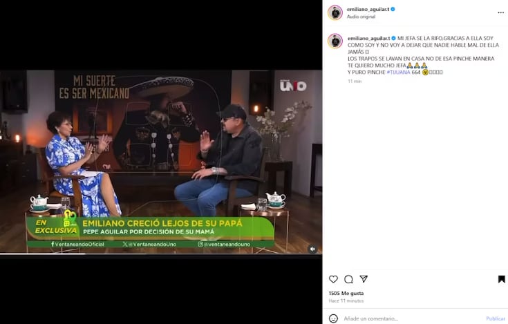 Emiliano Aguilar estalló contra su papá Pepe Aguilar