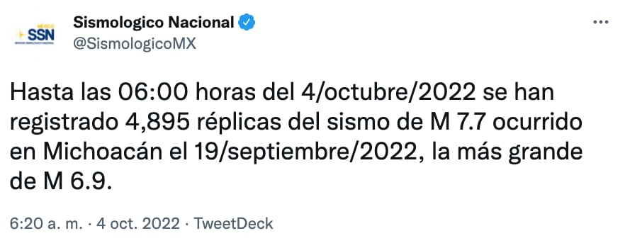 Sismo en Coalcomán, Michoacán