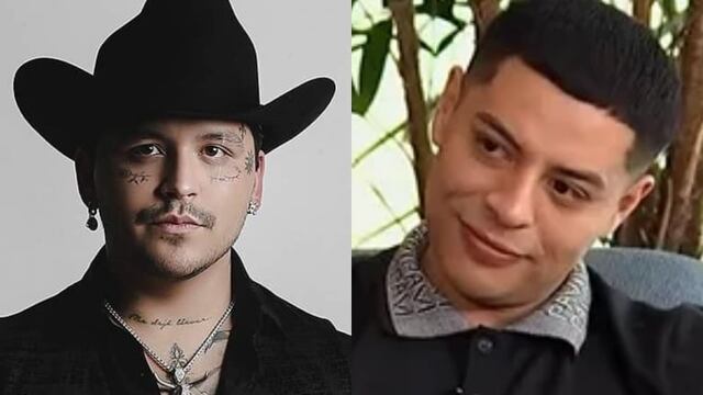 Christian Nodal y Eduin Caz.