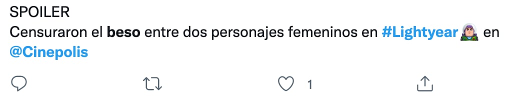 Acusan a Cinépolis y Cinemex de censura poor beso lésbico en Lightyear