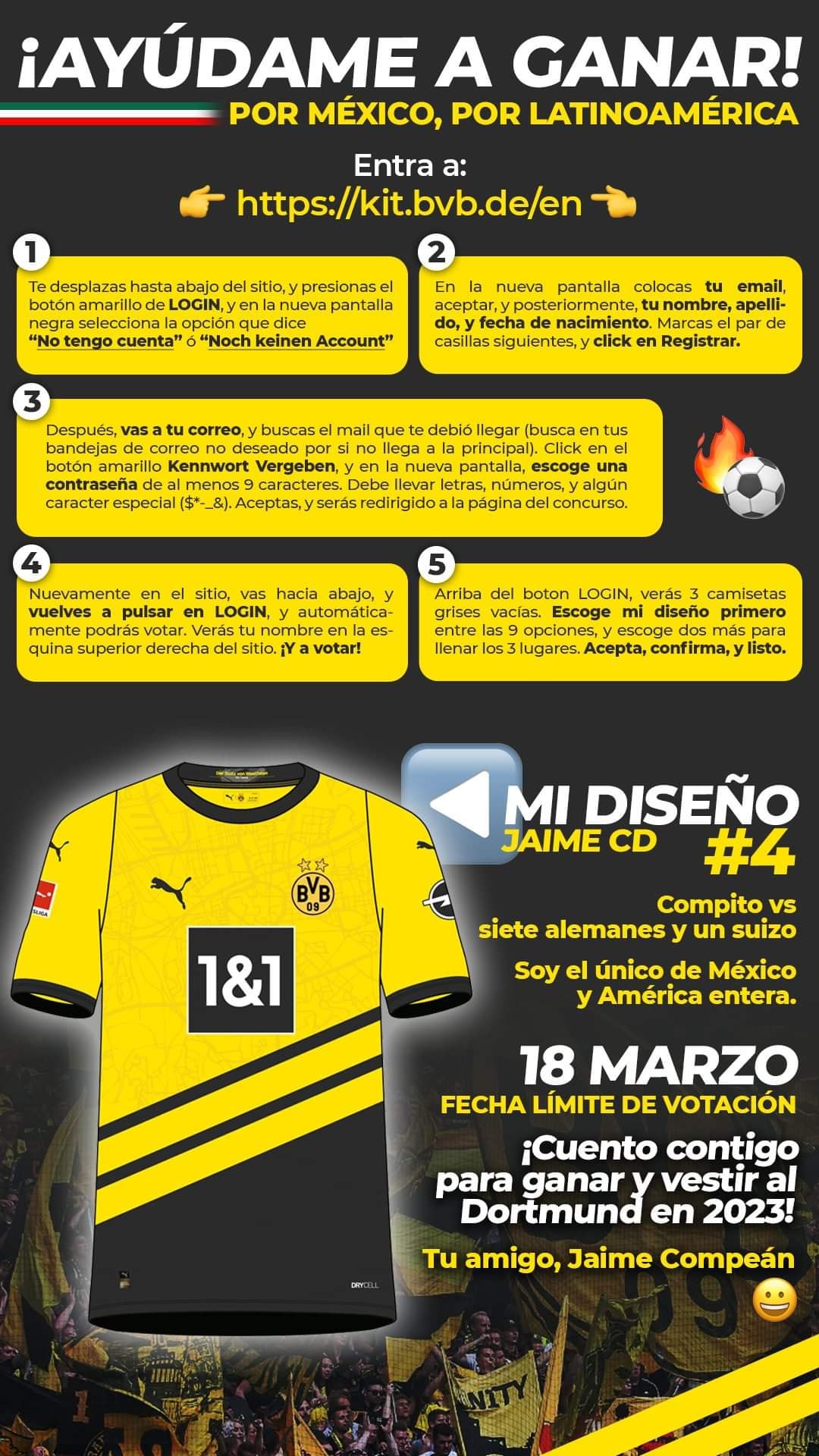 Diseño del mexicano para el Borussia Dortmund