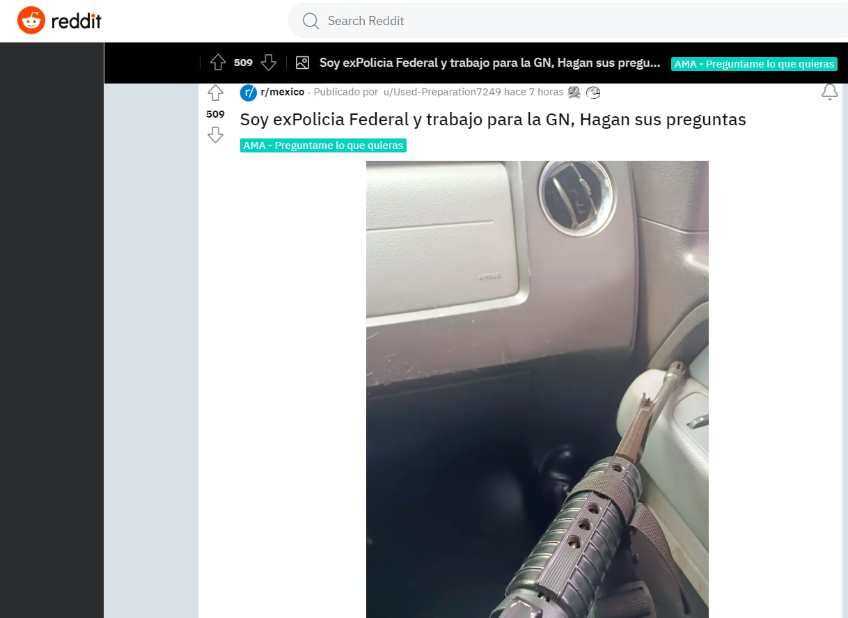 miembro de la GN responde dudas a usuarios en Reddit