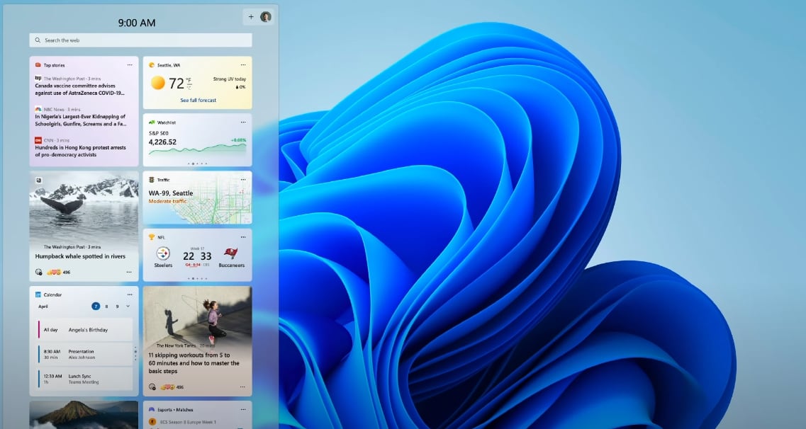 Windows 11 widget meteorológico