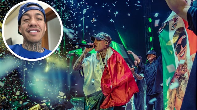 Santa Fe Klan hace homenaje a Lefty SM en su concierto de Querétaro.