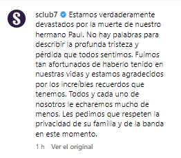 S Club 7 se pronuncia por la muerte de Paul Cattermole.