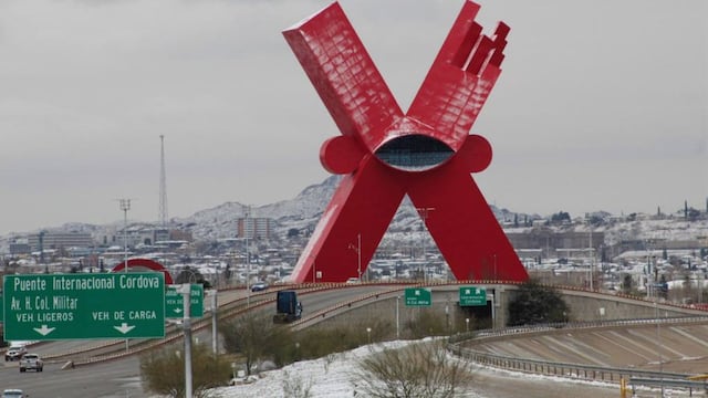 Caída de nieve en Ciudad Juárez, Chihuahua.