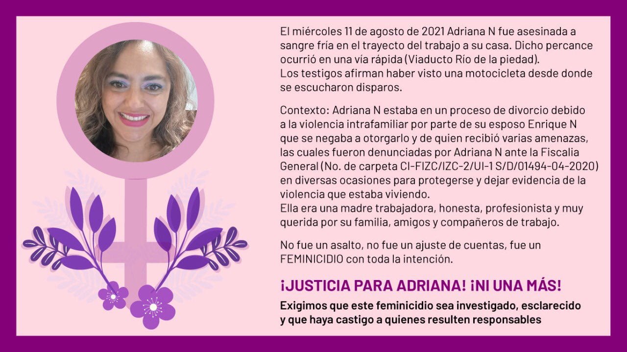 Feminicidio de Adriana en CDMX