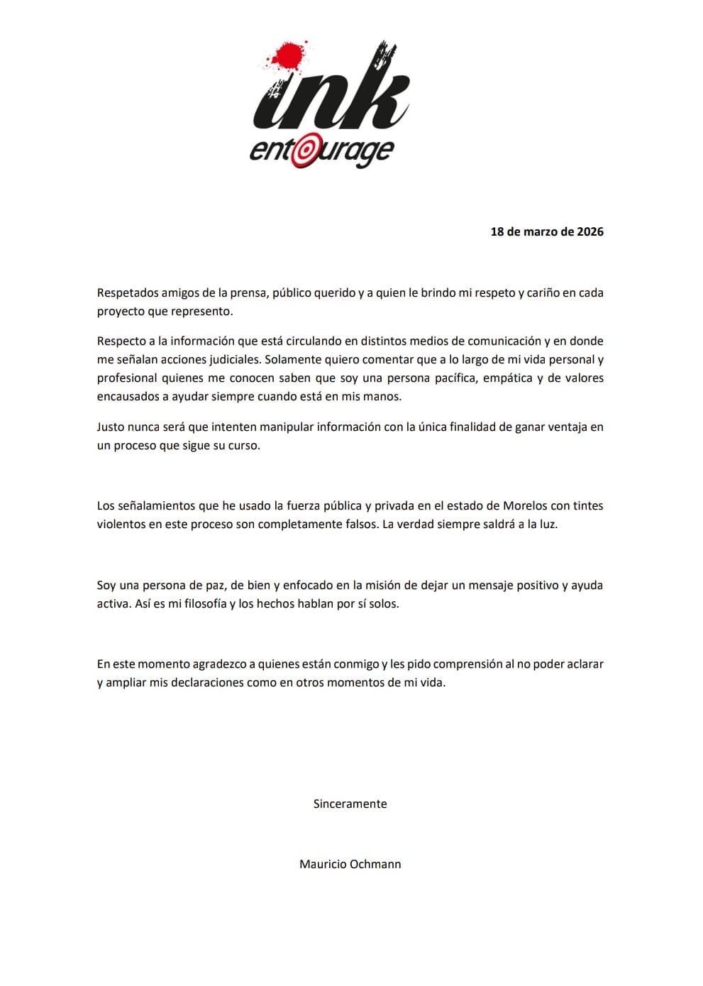 Mauricio Ochmann niega despojo en Tepotztlán y llama “falsos” a los señalamientos