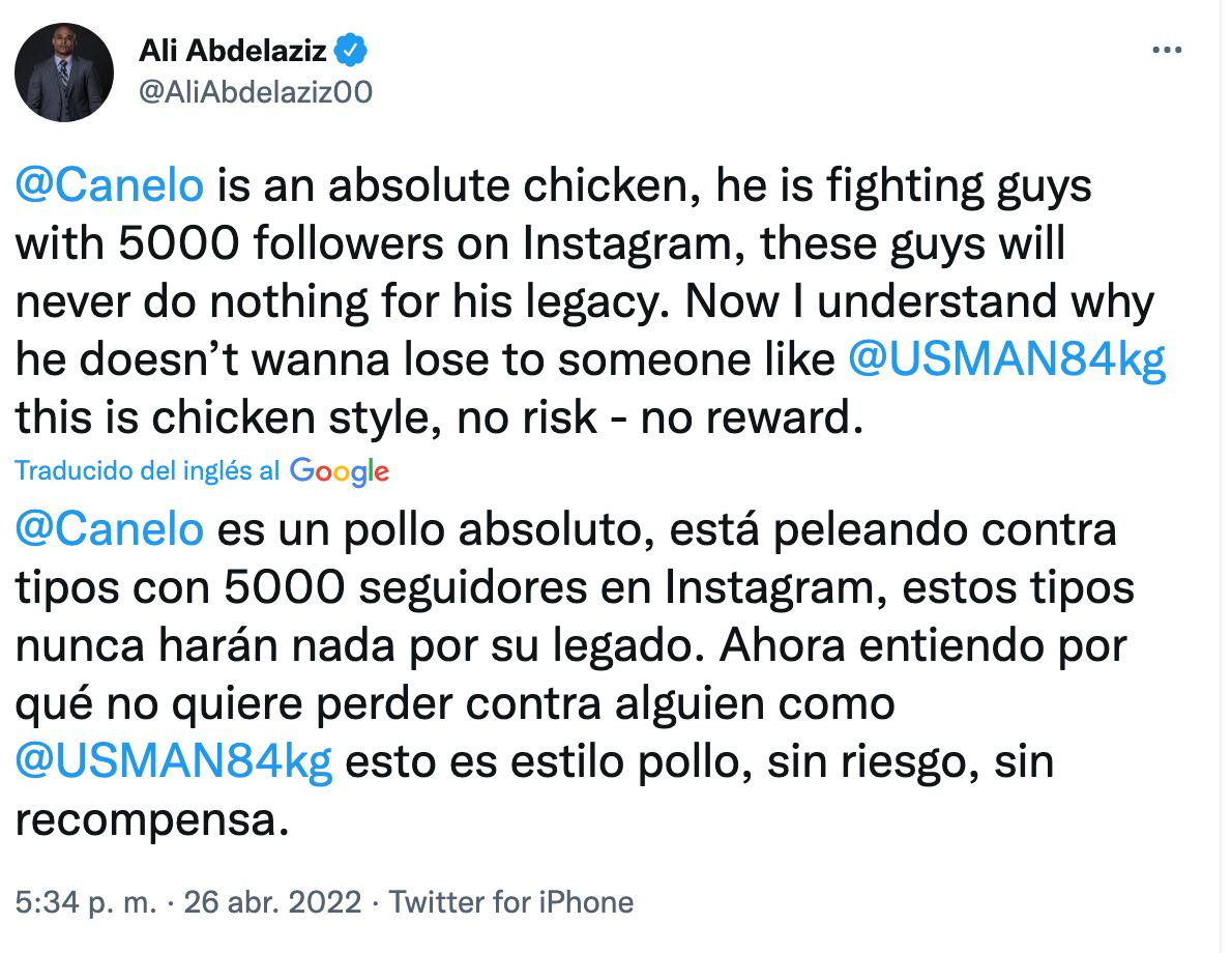 Al Canelo Álvarez le llaman "gallina"