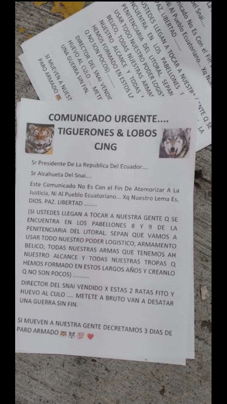 Comunicado del CJNG