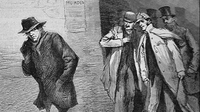 Dibujo publicado en 1888 por el "Illustrated London News" en relación al caso de Jack 'el Destripador'.