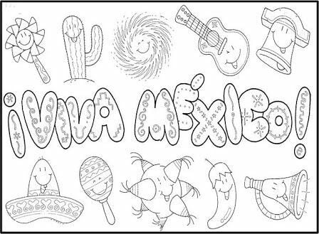 Portadas de septiembre para colorear