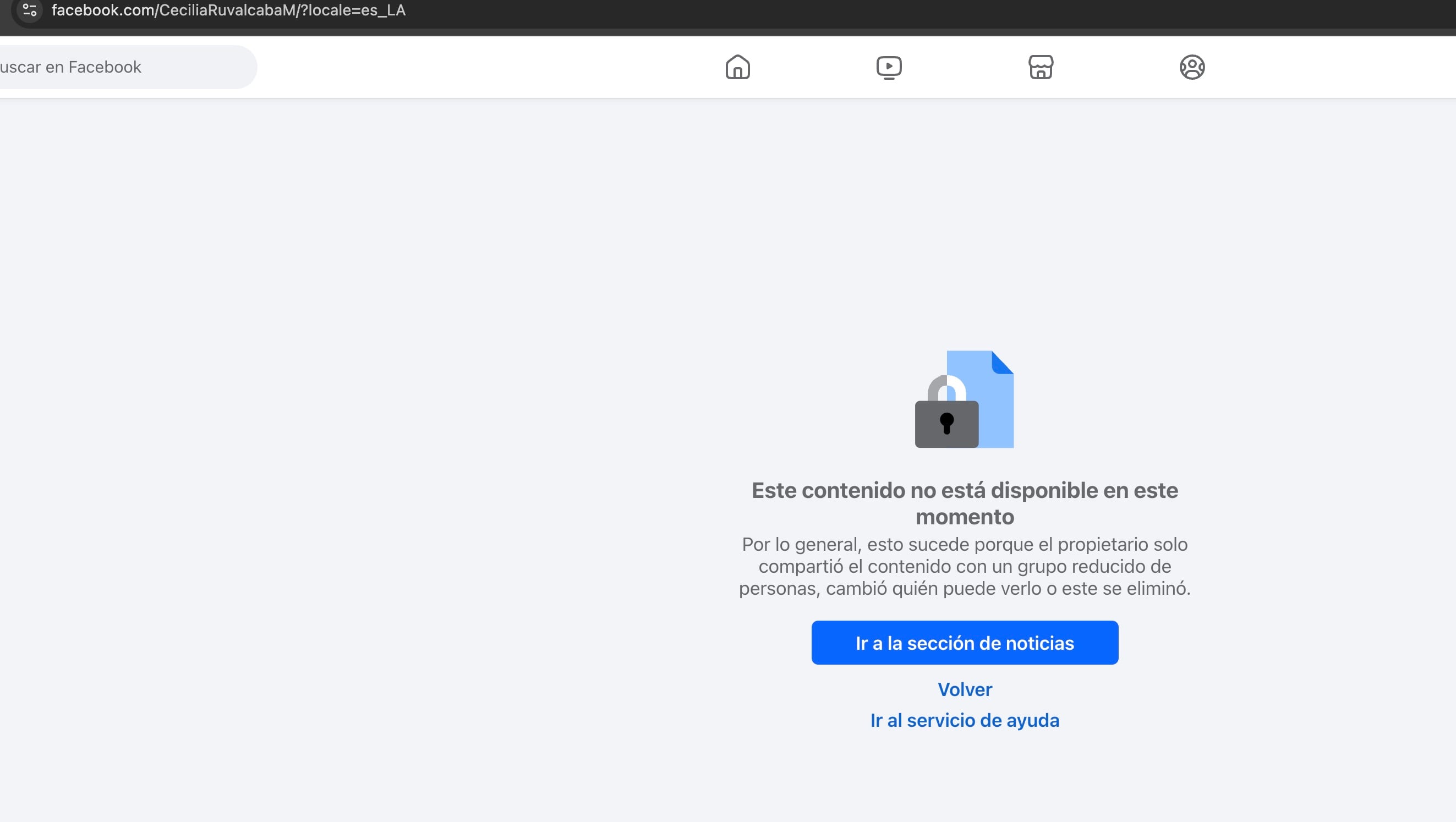 Página de Facebook de Cecilia Ruvalcaba