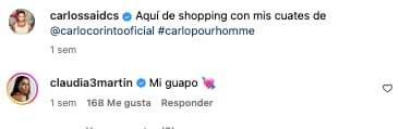 Claudia Martin y Carlos Said coquetean en redes sociales
