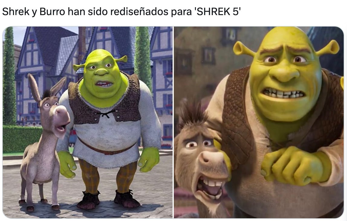 Usuarios se quejan del rediseño de Shrek 5 con memes