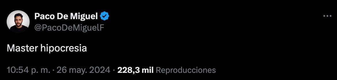 Paco de Miguel envía indirecta tras su salida de MasterChef Celebrity 2024