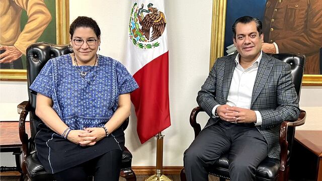 Sergio Gutiérrez Luna y Lenia Batres