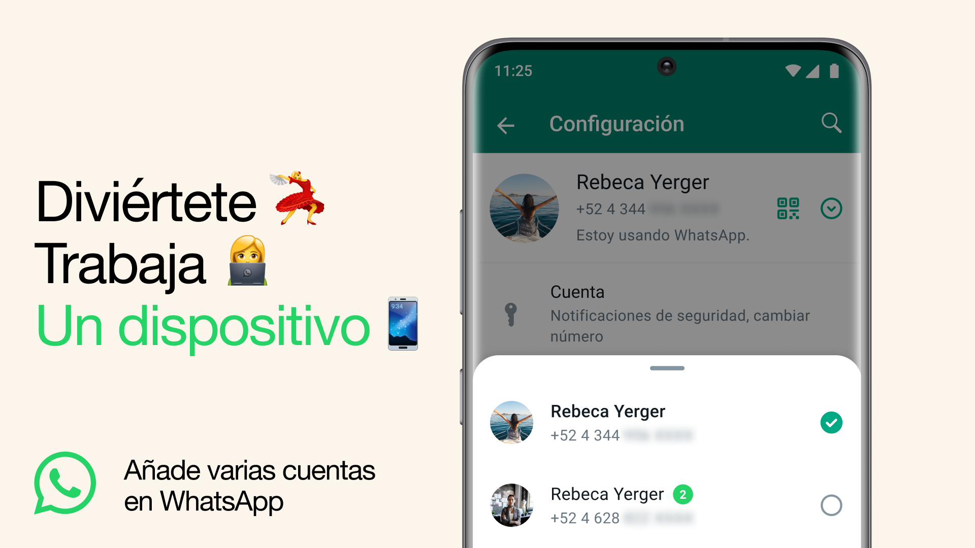 WhatsApp ya deja usar dos cuentas en el mismo teléfono