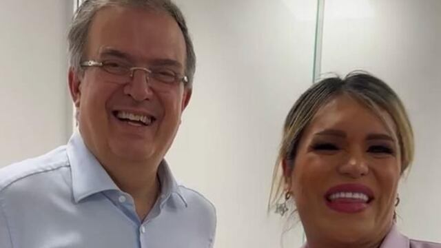Marcelo Ebrard y Wendy Guevara