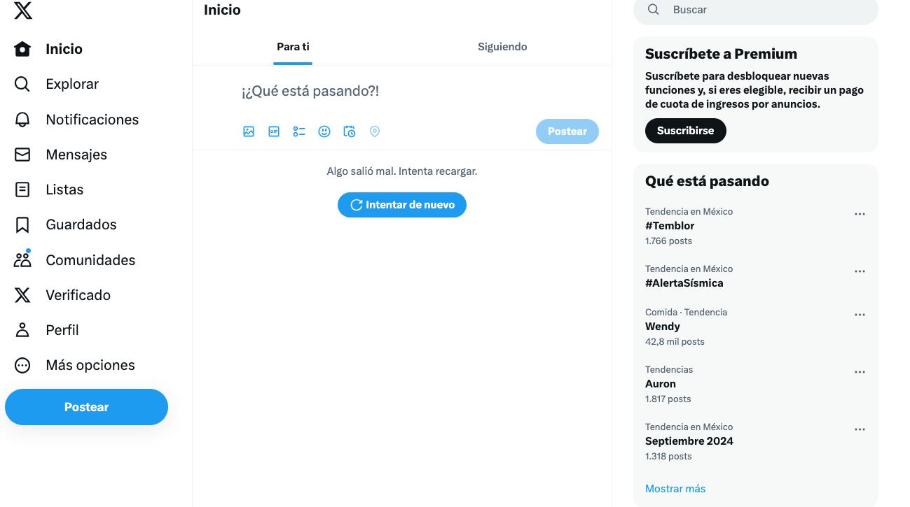 Se cayó X, antes Twitter