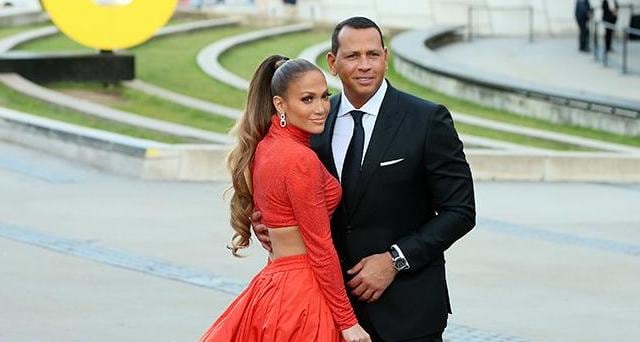 Jennifer Lopez y su prometido Alex Rodriguez