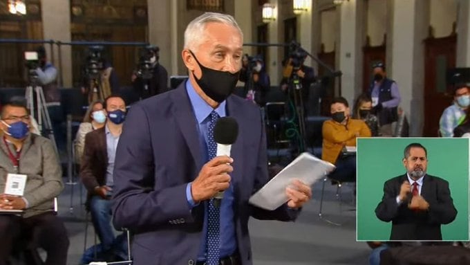 Jorge Ramos en la mañanera del 5 de julio del 2021