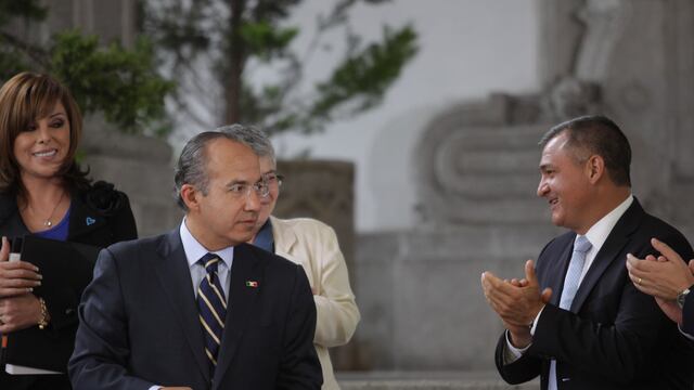 Felipe Calderón y Genaro García Luna en 2012.
