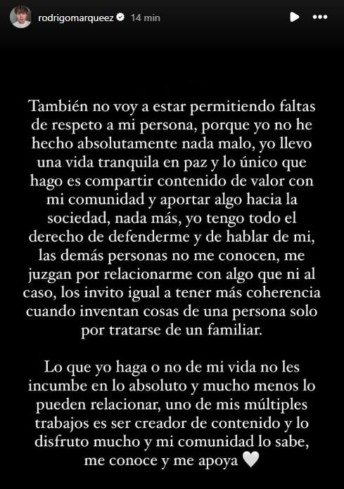 Rodrigo Márquez, hermano de Fofo Márquez y su reacción tras sentencia