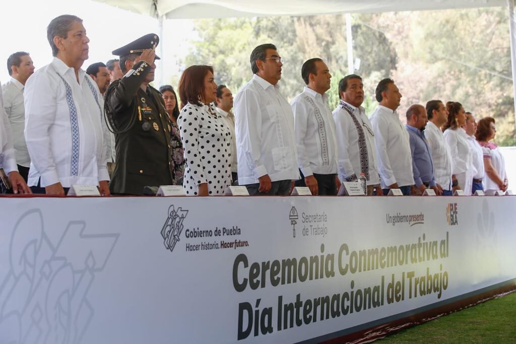 Evento por el Día del Trabajo en Puebla
