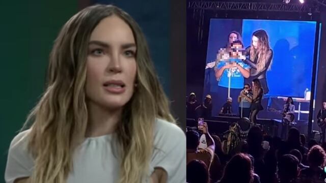 Belinda comete error con una niña ciega durante uno de sus conciertos