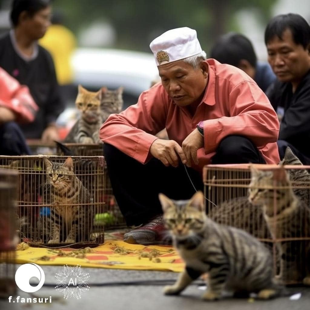 Carrera de gatos hechas por imágenes por inteligencia artificial