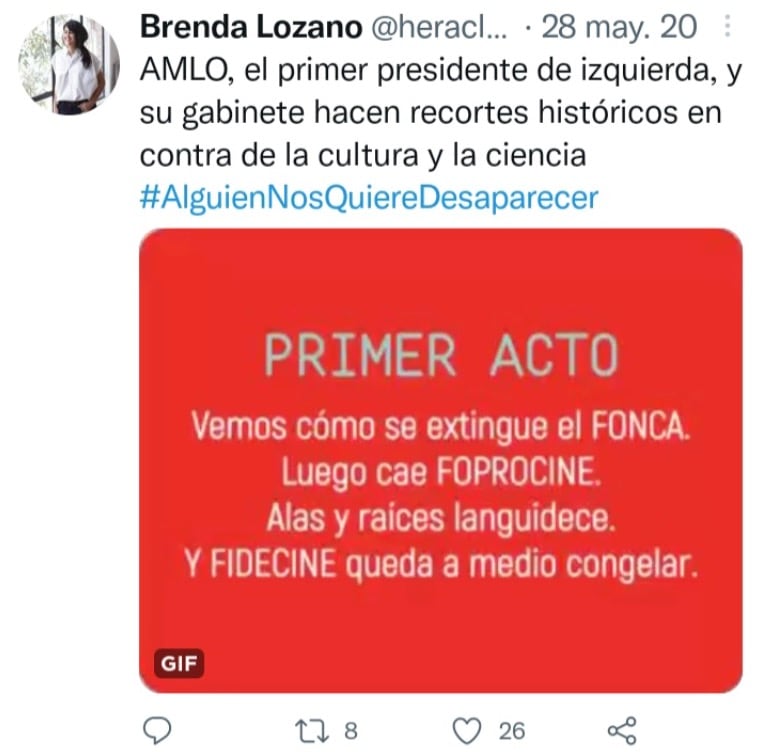 Tuit de Brenda Lozano