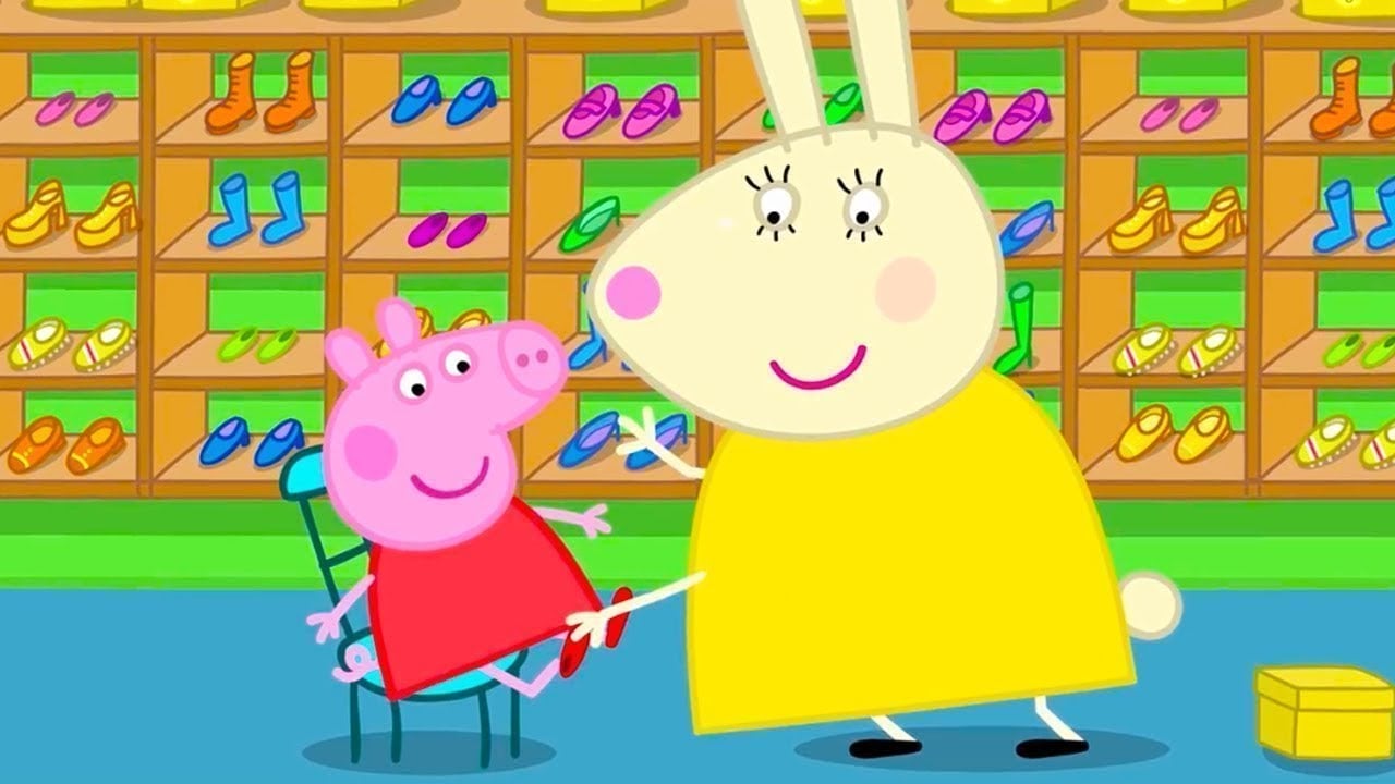 Dibujos de Peppa Pig de compras para colorear
