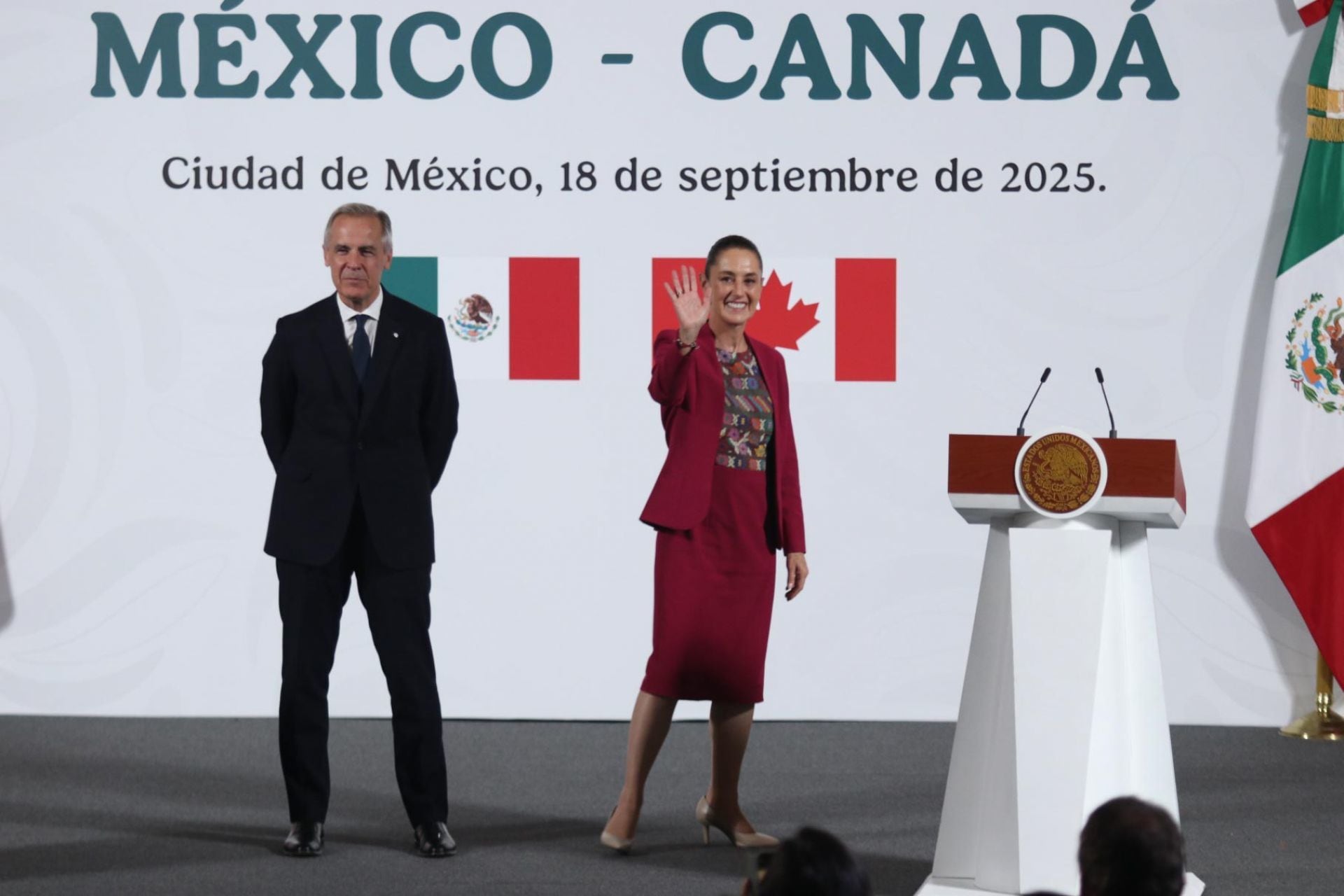 Claudia Sheinbaum y Mark Carney