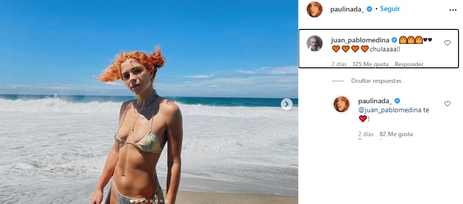 Post en Instagram de Paulina Dávila.