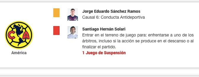 Santiago Solari fue suspendido un juego