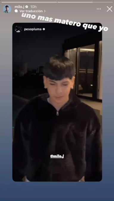 Historia de Instagram de Peso Pluma