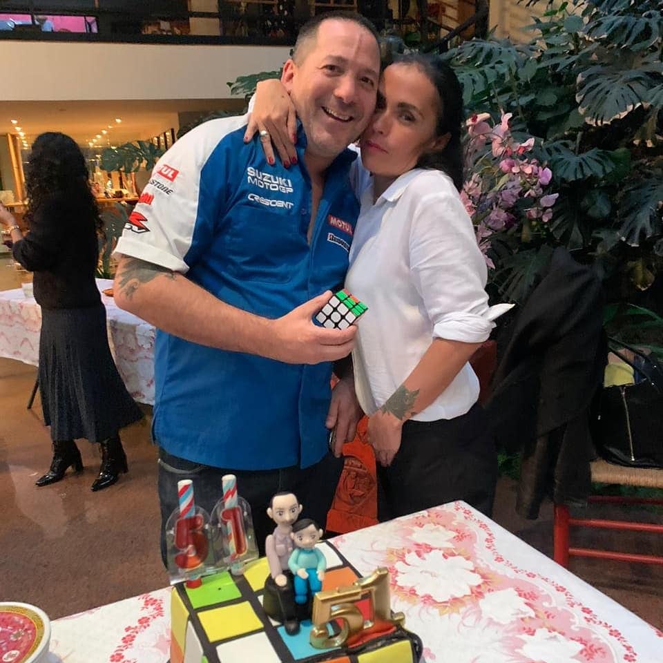 Luis Enrique y Mayela Laguna