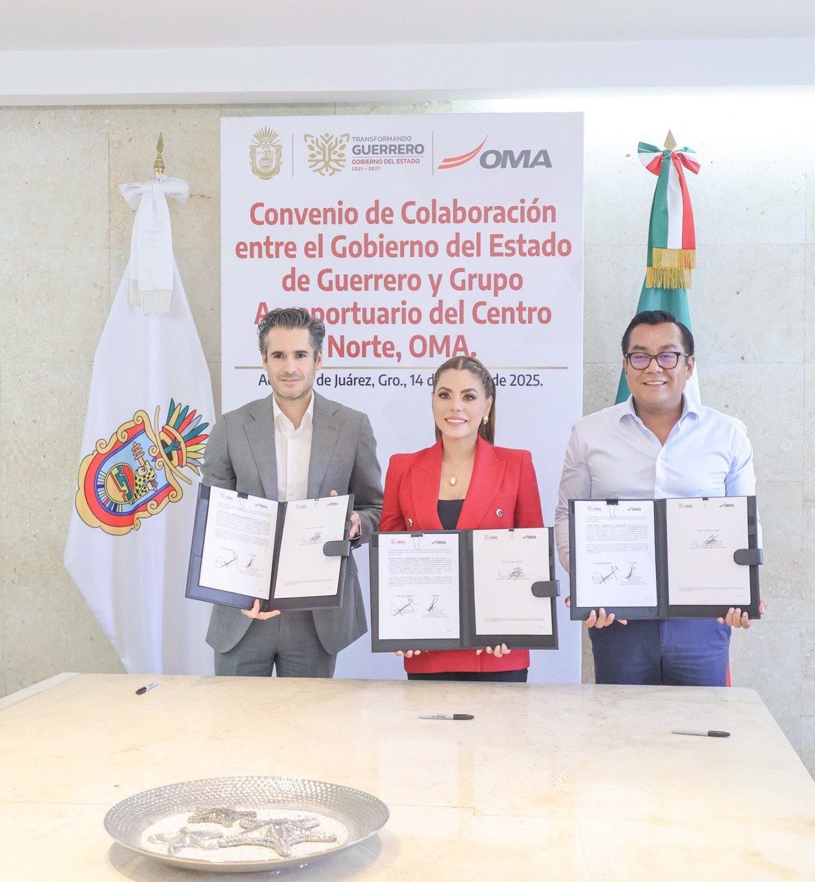 Evelyn Salgado acuerda modernizar aeropuertos de Acapulco y Zihuatanejo
