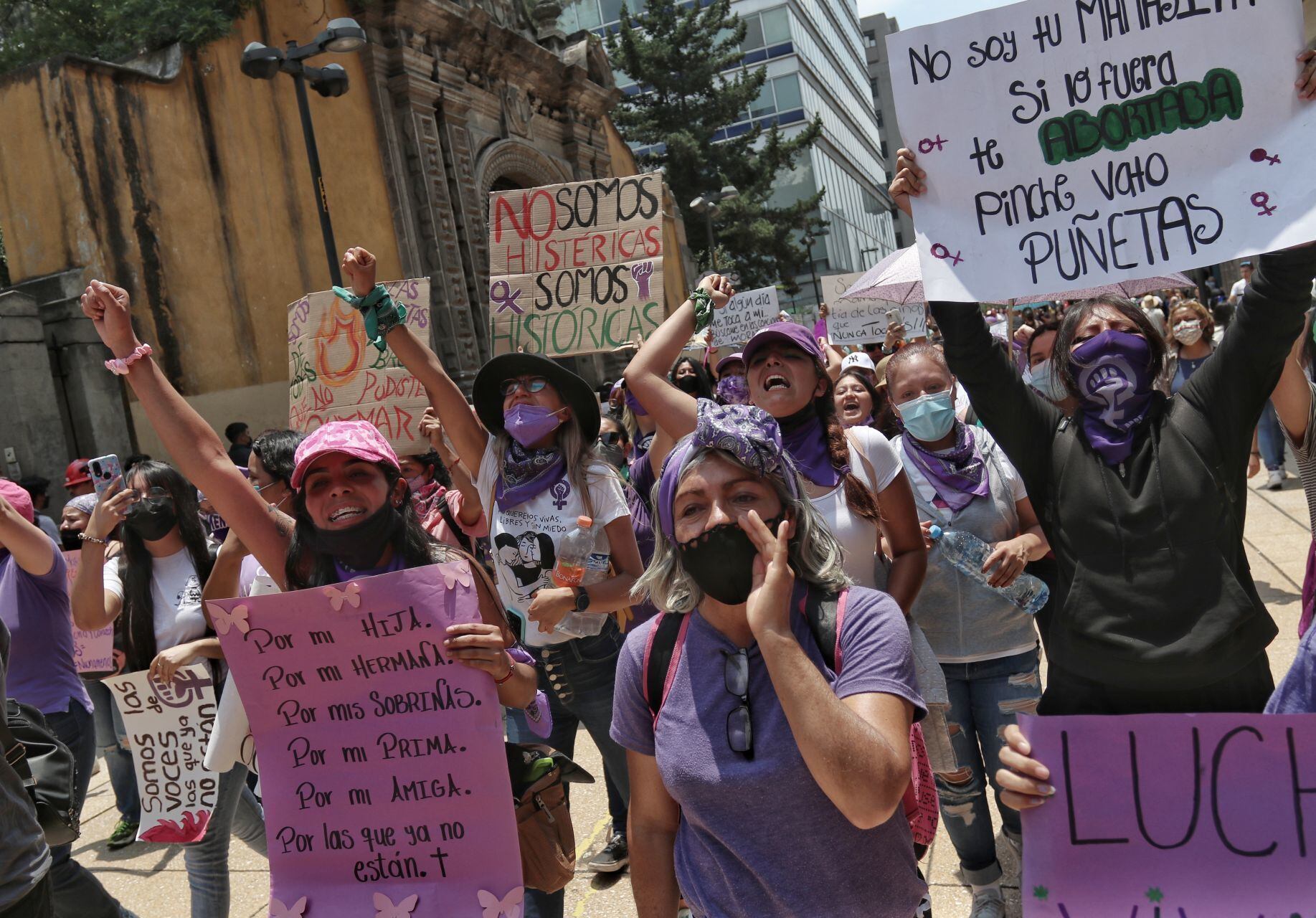 Protesta contra la violencia hacia las mujeres