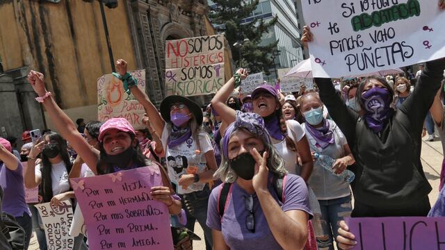 Protesta contra la violencia hacia las mujeres