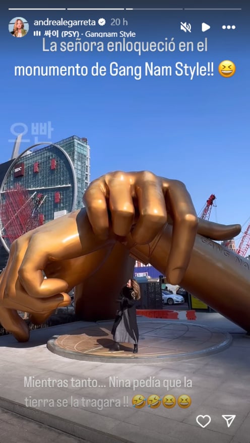 Andrea Legarreta y su hija Nina Rubín en Corea del Sur