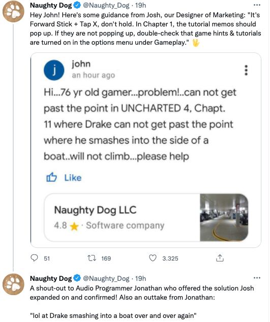 Naughty Dog ayuda a gamer de 76 años a pasar de nivel