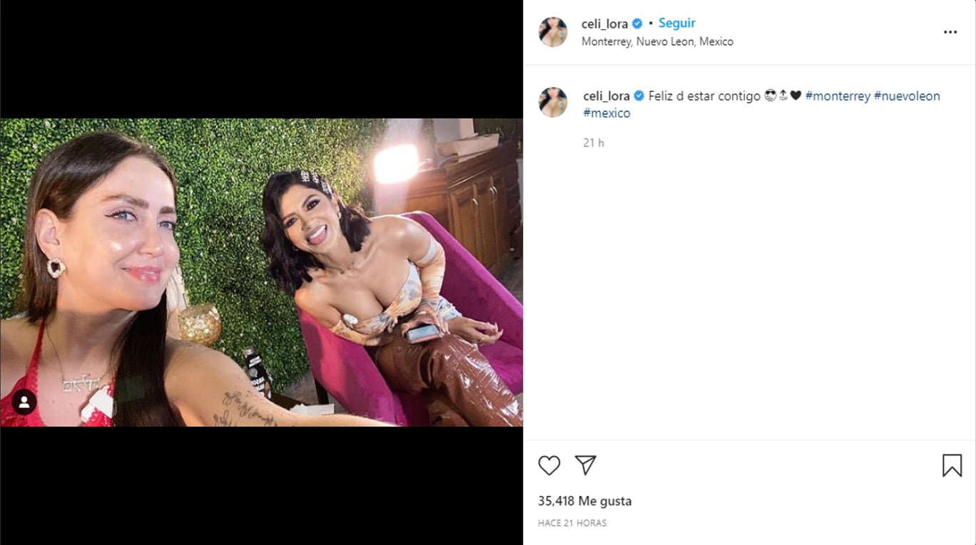Kimberly Flores y Celia Lora