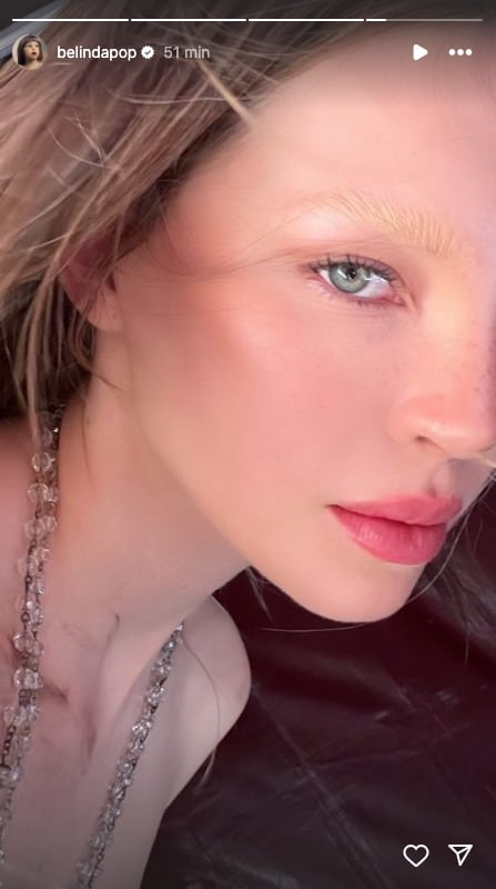 Belinda en Instagram en medio de las acusaciones de Anabel Hernández