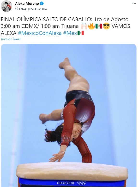 Alexa Moreno disputará final el 1 de agosto