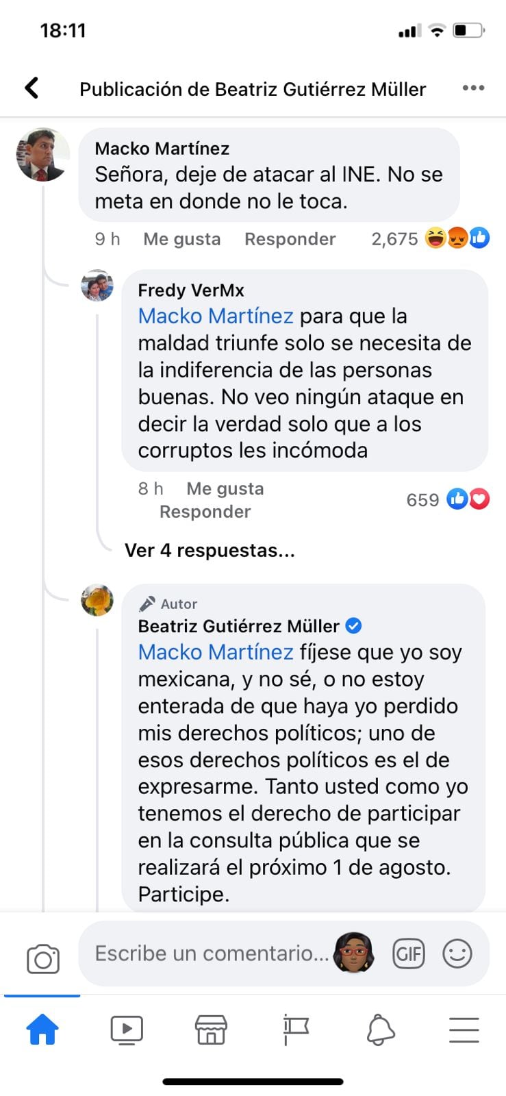 Respuesta de Beatriz Gutiérrez