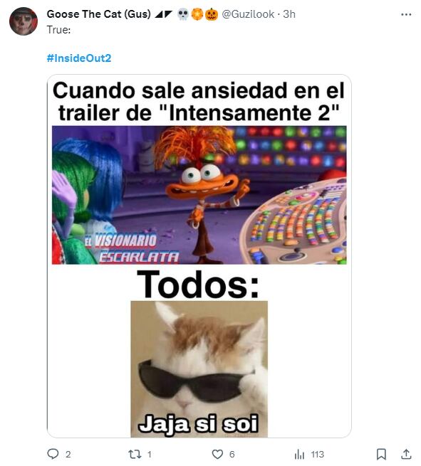 Memes de Ansiedad, la nueva emoción de Riley en Intensamente 2